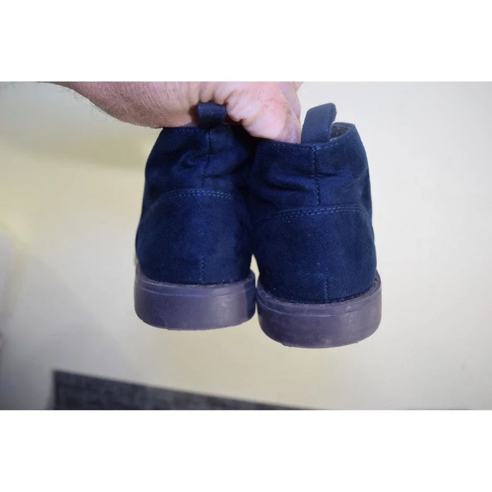 2024 Gymboree Blue Faux Suede Leather Ankle Lace Boots Blue Boys Girls 3 3048867